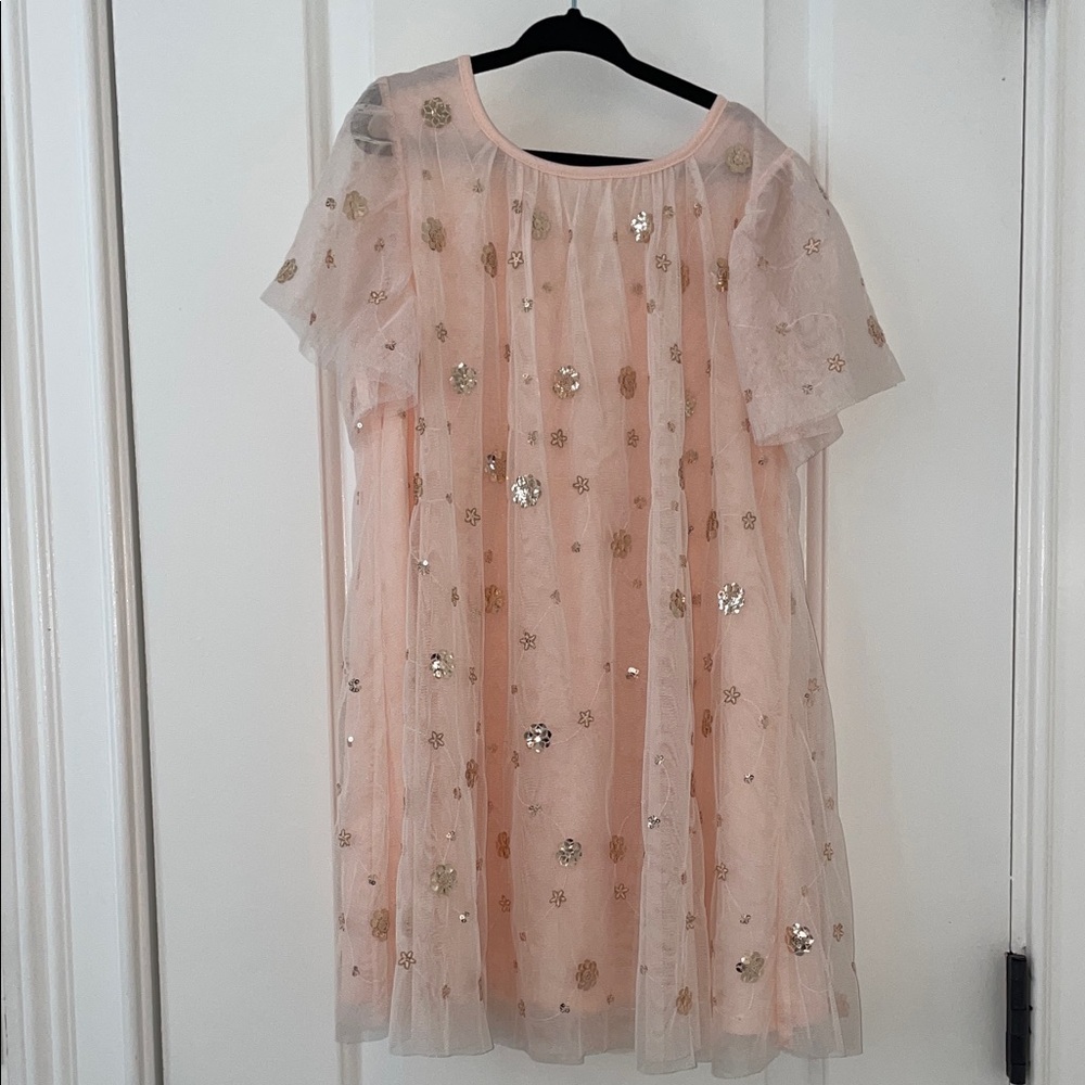 Primark Pink Tulle Dress with Sequin Embellishments